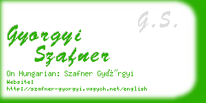gyorgyi szafner business card